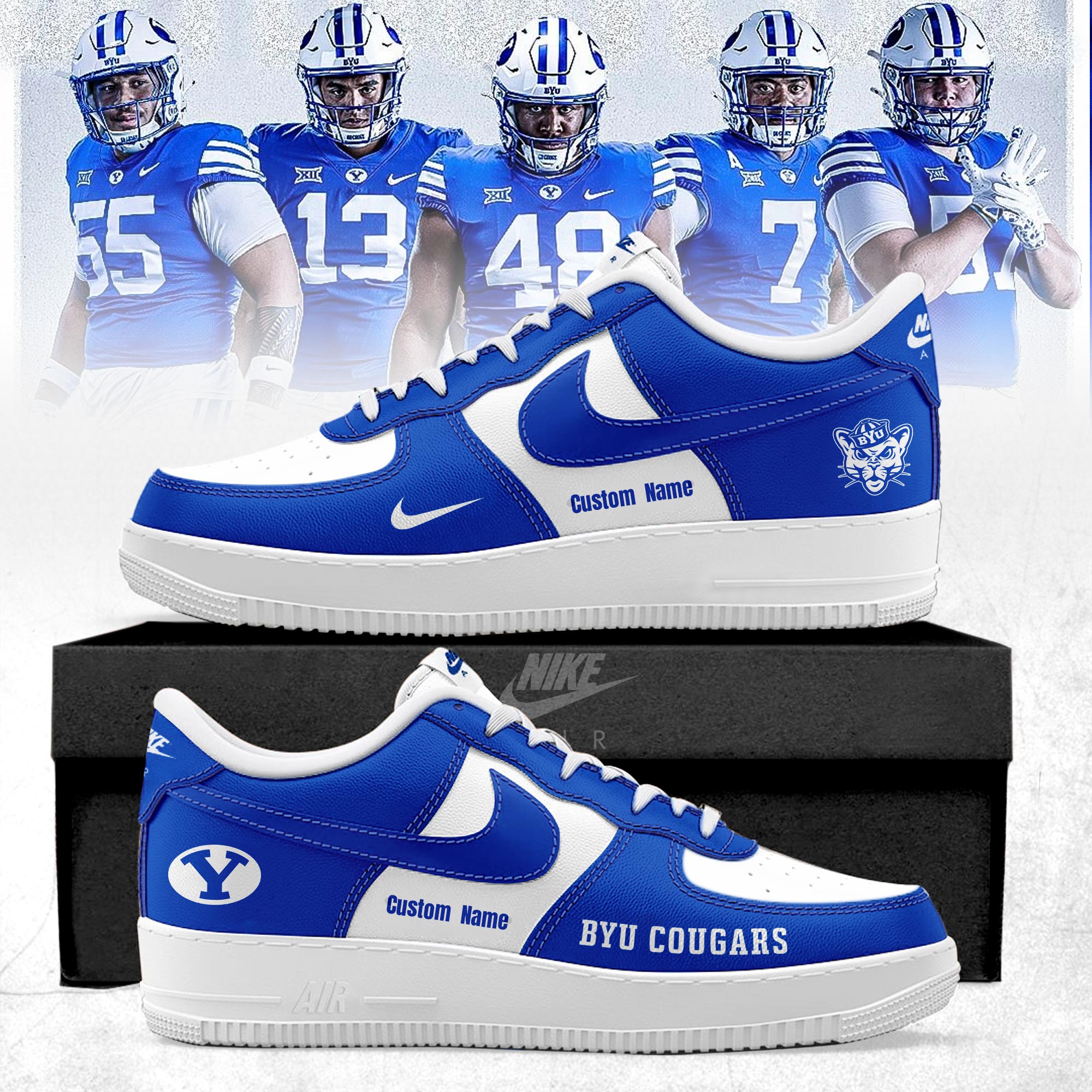 BYU Cougars Special Edition AF1 Sneakers