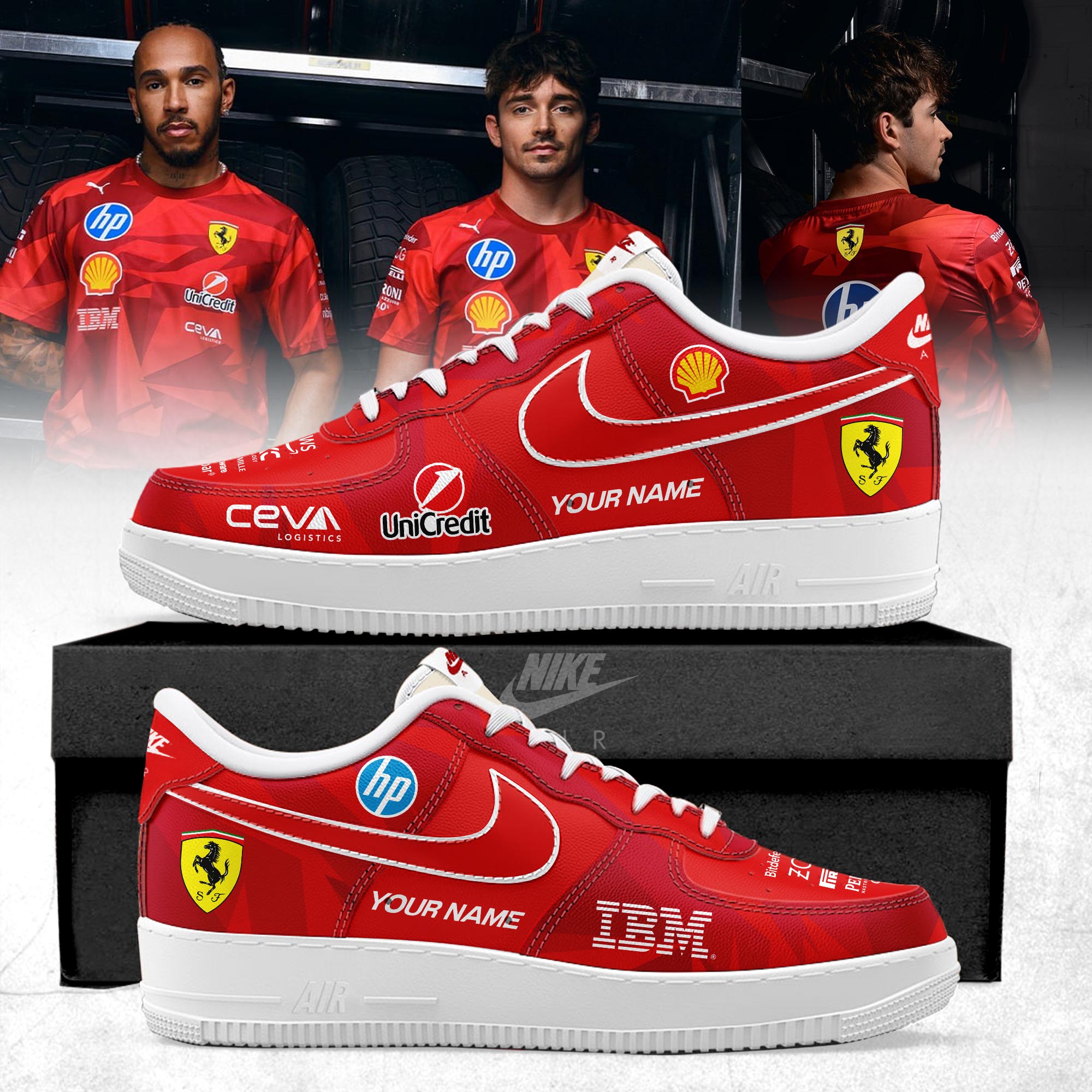 Scuderia Ferrari 2025 Special Edition Las Vegas Race AF1 Sneaker