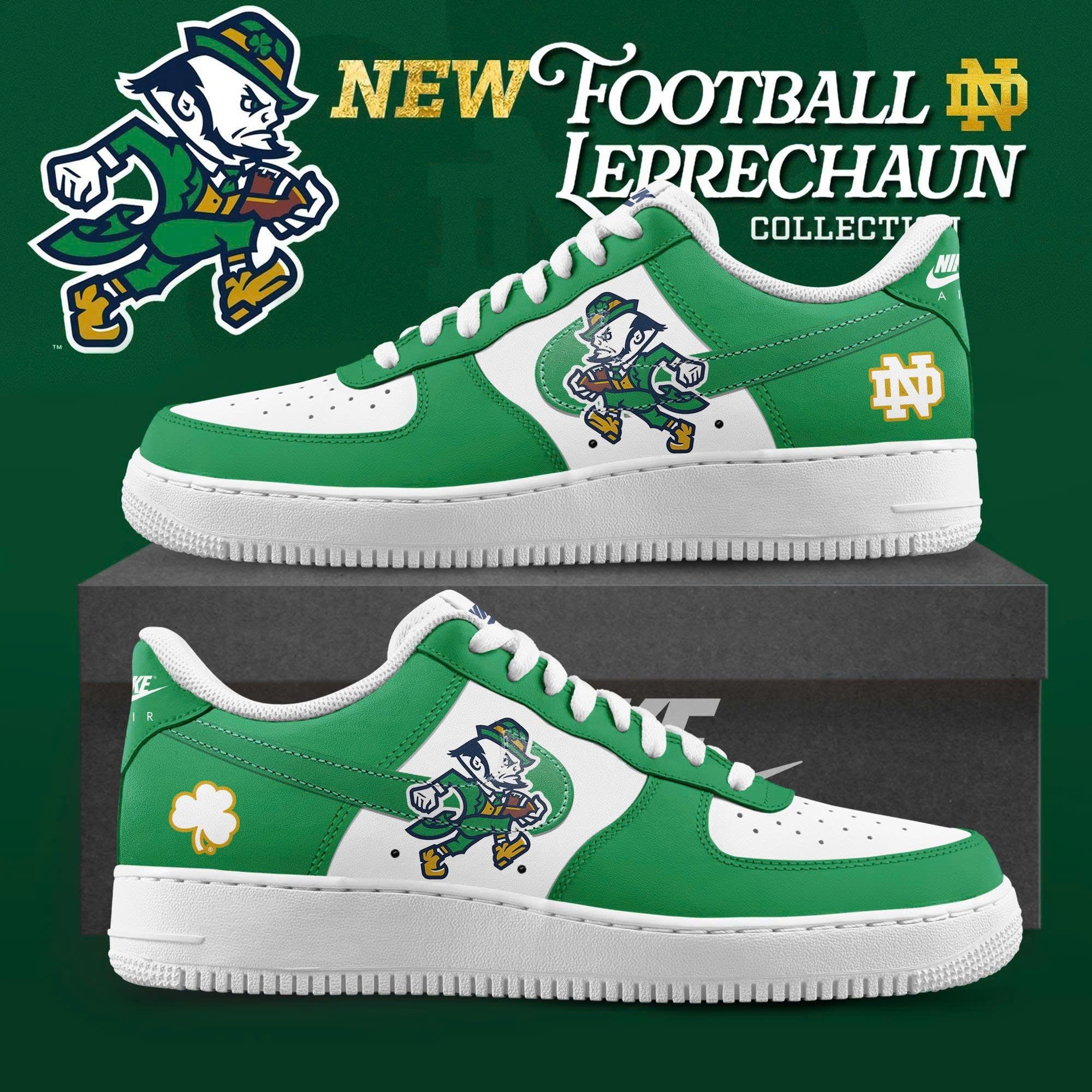 _Notre Dame Fighting Irish Football Leprechaun Limited Edition AF1 Sneaker