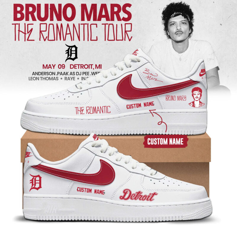 _ Detroit Tigers x Bruno Mars ‘The Romantic Tour 2026’ Edition AF1 Sneakers