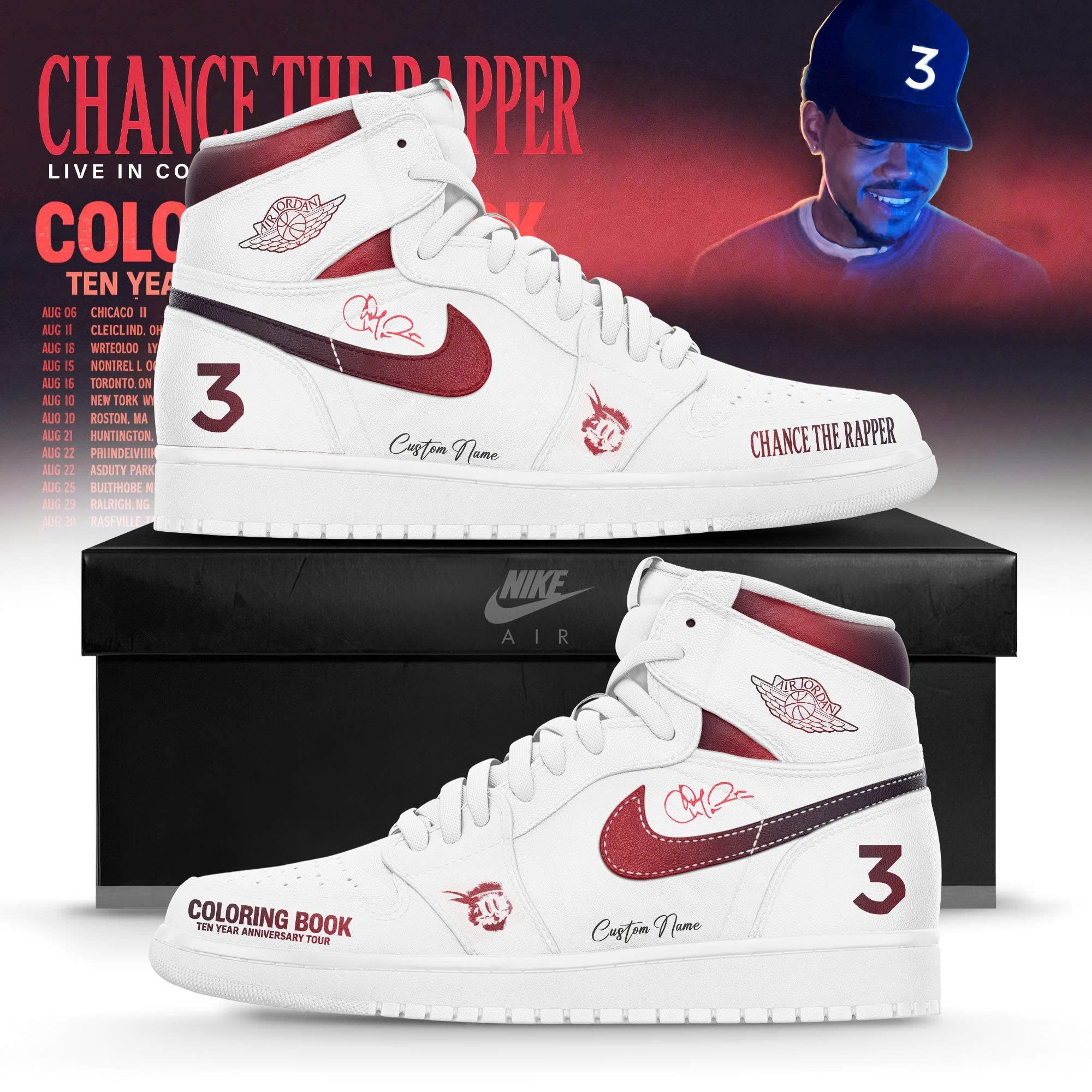 CTR “Coloring Book” 10 Year Anniversary Tour Limited Edition AJ1 Sneakers