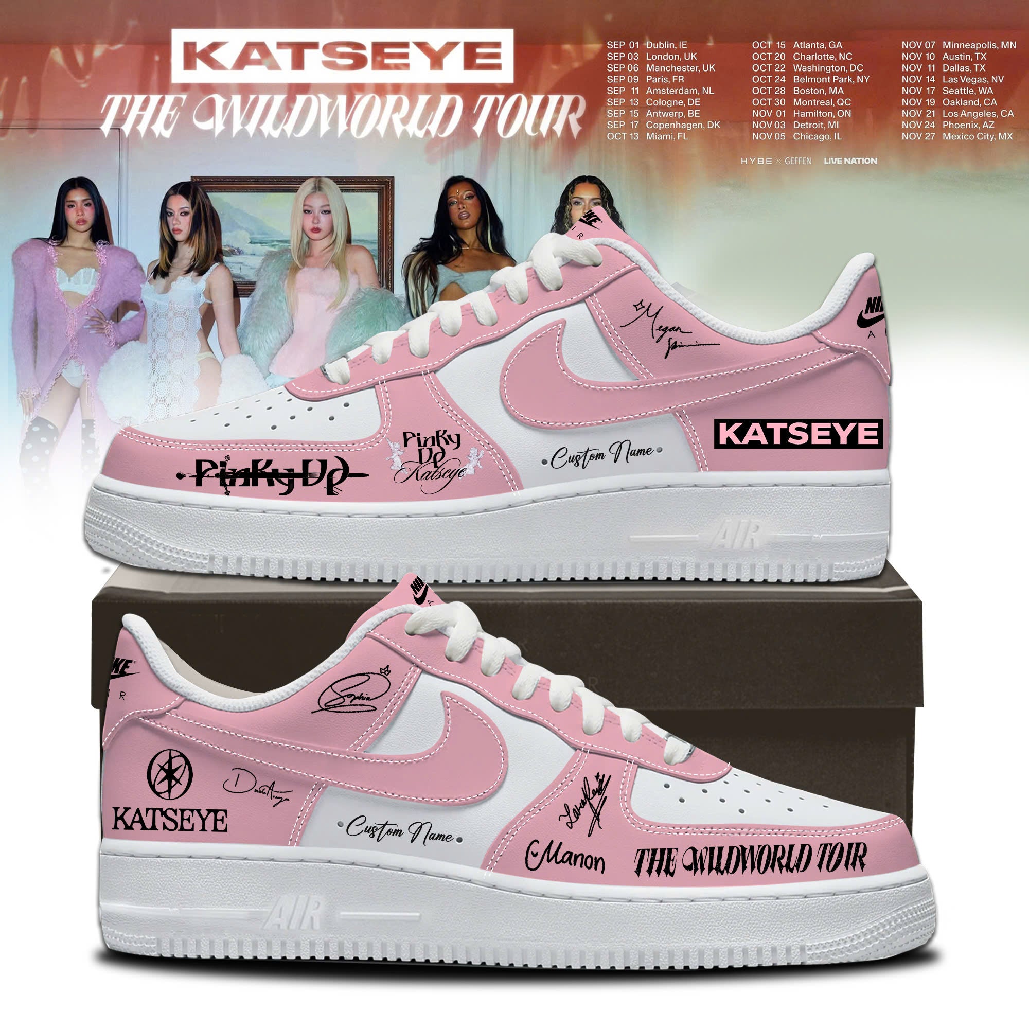 _KE The Wild World 2026 Tour Limited Edition AF1 Sneakers