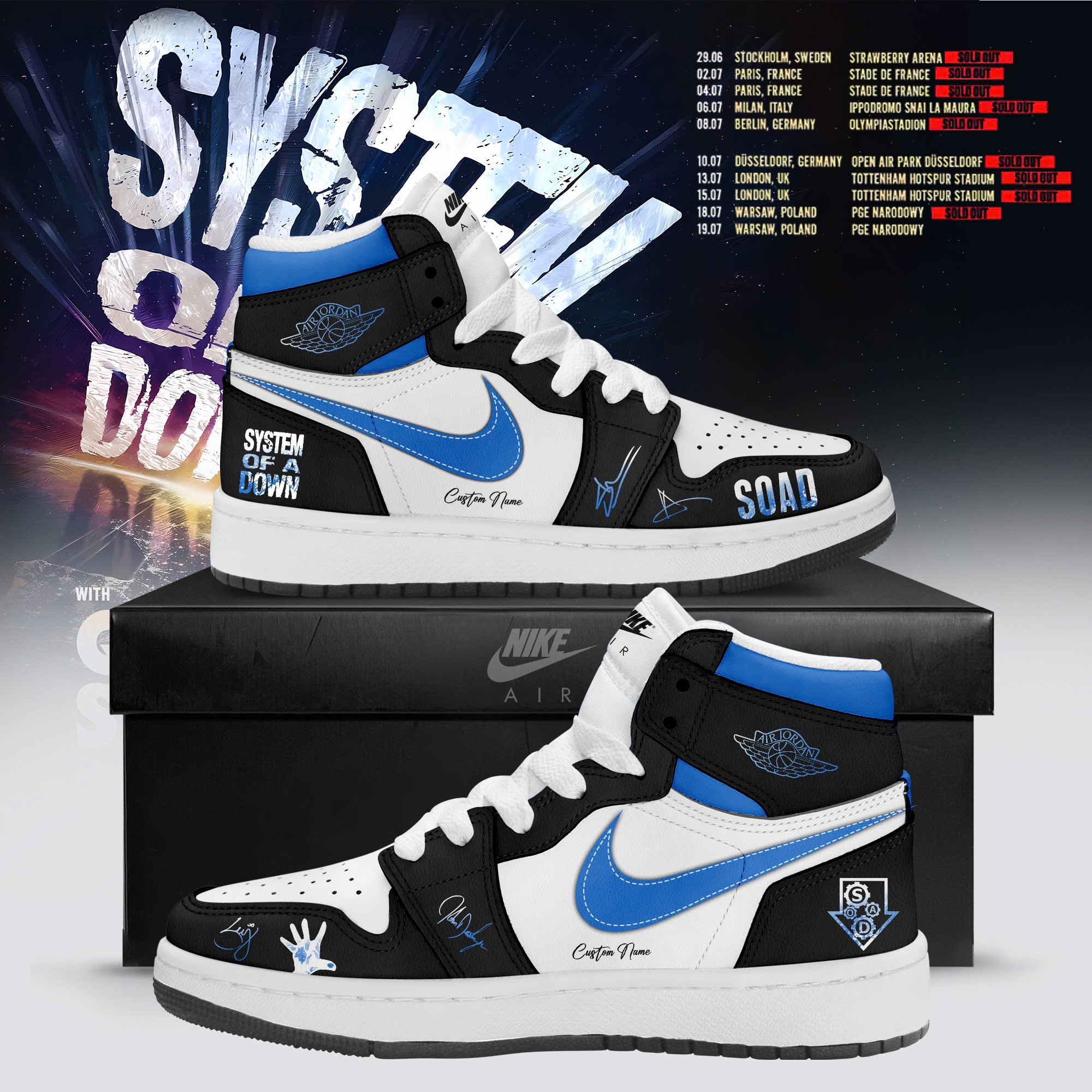 S.O.A.D – Tour 2026 Limited Edition AJ1 Sneakers