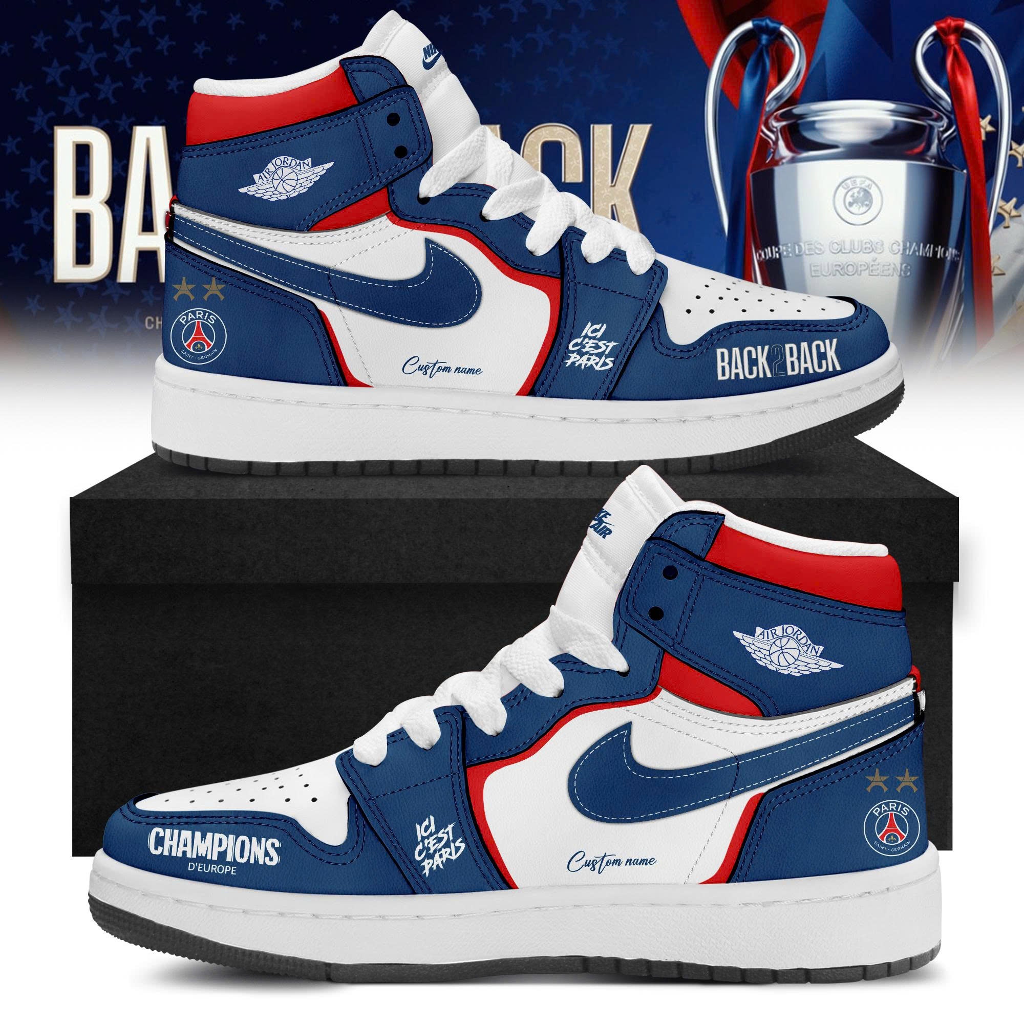 _ PSG 2026 UCL Champions d’Europe AJ1 Sneakers
